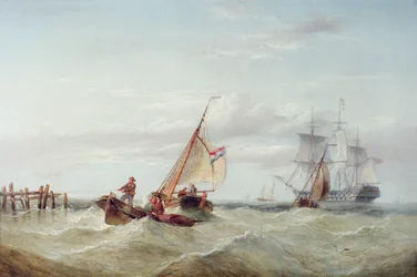 An East Indiaman and other Shipping off the Coast